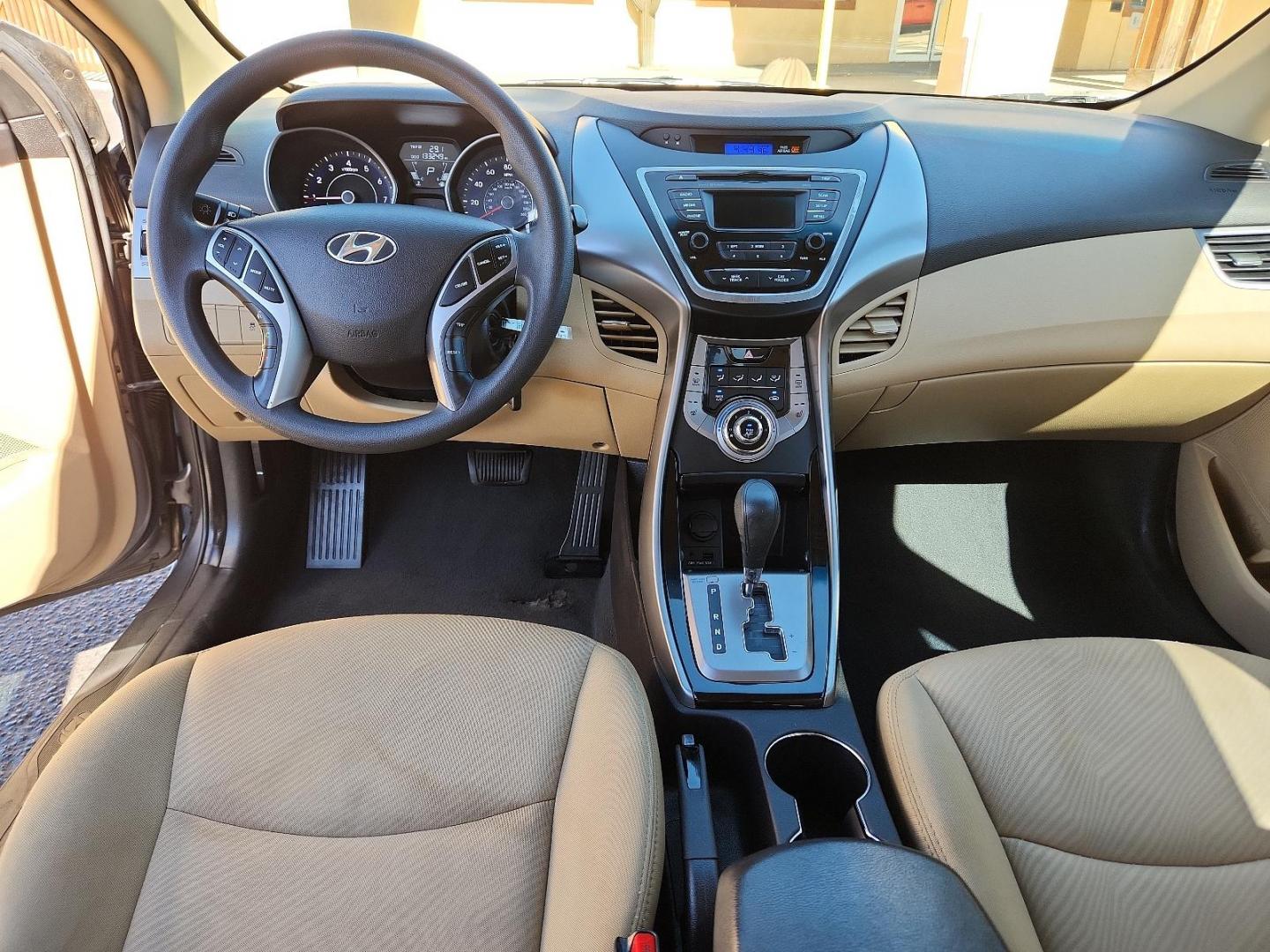 2013 Desert Bronze - RNZ /Beige - YDA Hyundai Elantra GLS (5NPDH4AE1DH) with an 1.8L DOHC MPFI D-CVVT 16-valve I4 engine engine, located at 4711 Ave Q, Lubbock, TX, 79412, (806) 687-2362, 33.551304, -101.855293 - Photo#8