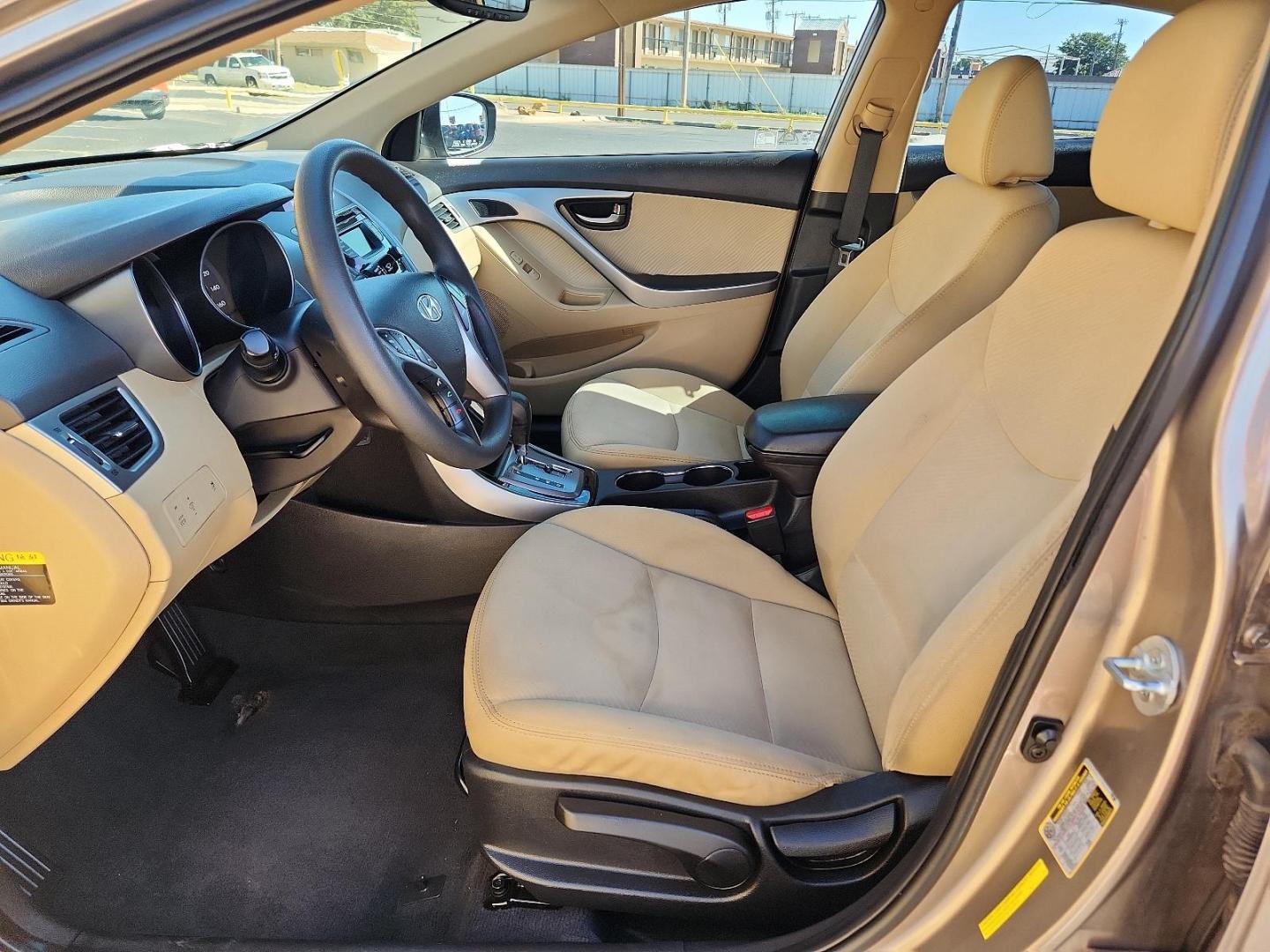 2013 Desert Bronze - RNZ /Beige - YDA Hyundai Elantra GLS (5NPDH4AE1DH) with an 1.8L DOHC MPFI D-CVVT 16-valve I4 engine engine, located at 4711 Ave Q, Lubbock, TX, 79412, (806) 687-2362, 33.551304, -101.855293 - Photo#9