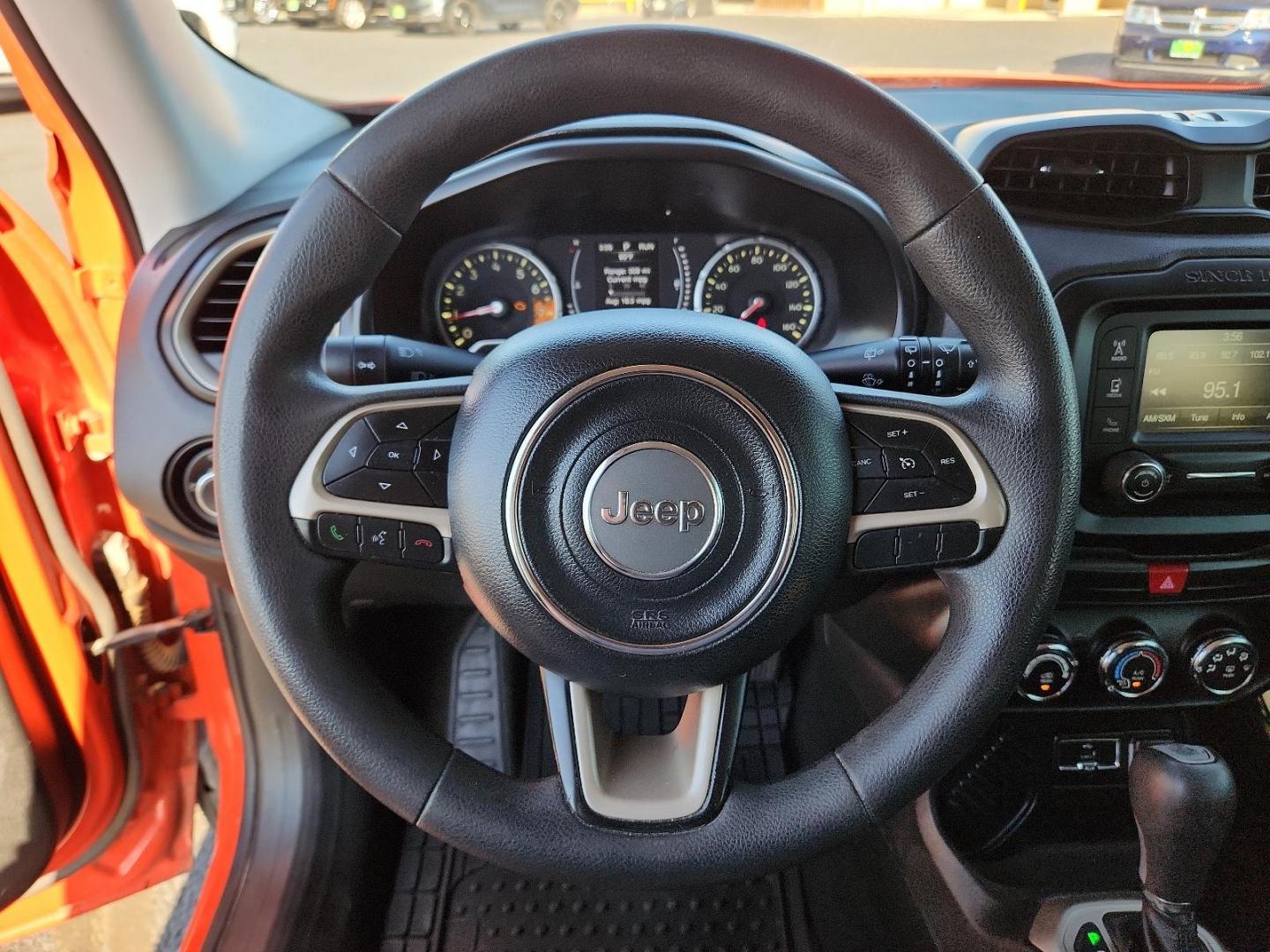 2017 Omaha Orange /Black, cloth Jeep Renegade Sport (ZACCJAABXHP) with an ENGINE: 2.4L I4 MULTIAIR engine, located at 4711 Ave Q, Lubbock, TX, 79412, (806) 687-2362, 33.551304, -101.855293 - Photo#17