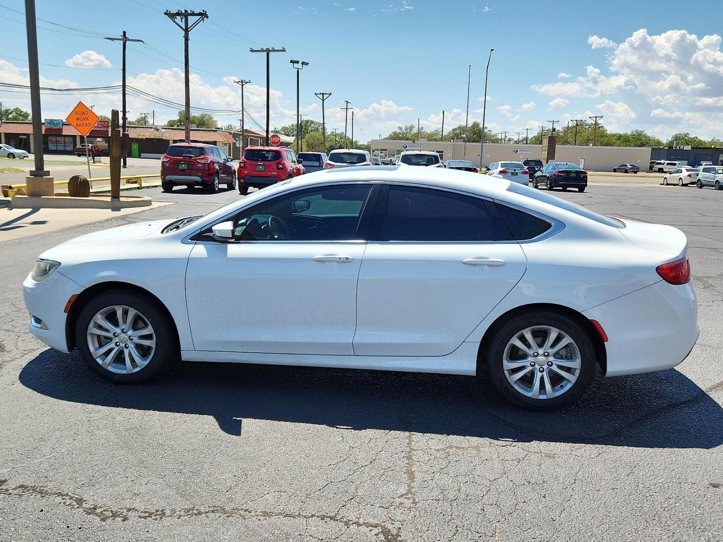 2015 Bright White Clearcoat /Black Chrysler 200 Limited (1C3CCCAB5FN) with an ENGINE: 2.4L I4 PZEV M-AIR engine, located at 4711 Ave Q, Lubbock, TX, 79412, (806) 687-2362, 33.551304, -101.855293 - Photo#1