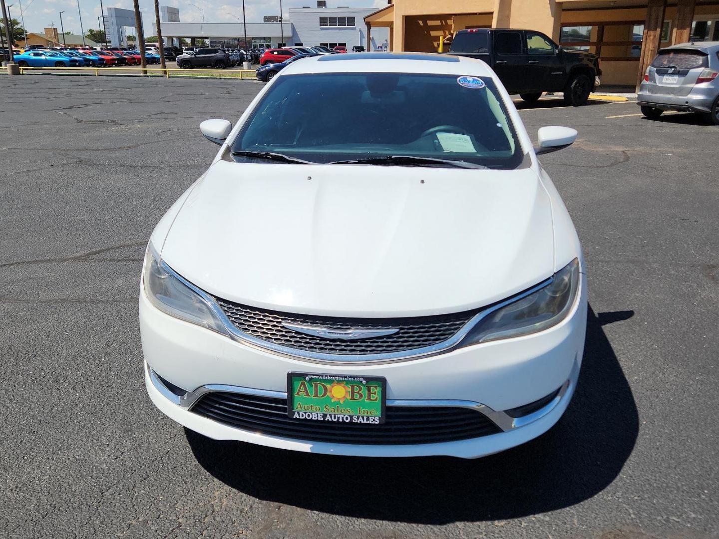 2015 Bright White Clearcoat /Black Chrysler 200 Limited (1C3CCCAB5FN) with an ENGINE: 2.4L I4 PZEV M-AIR engine, located at 4711 Ave Q, Lubbock, TX, 79412, (806) 687-2362, 33.551304, -101.855293 - Photo#7