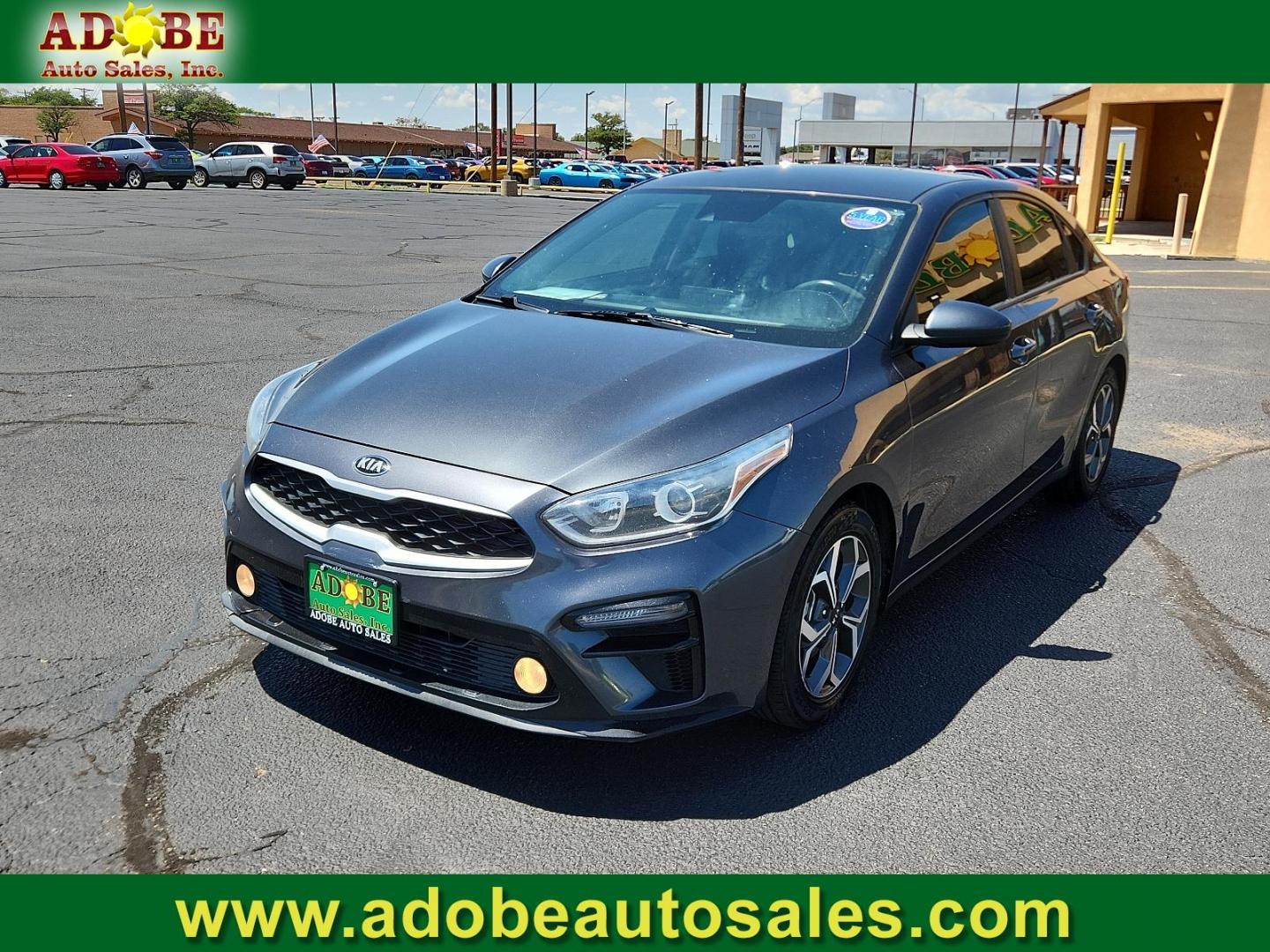 2019 Gravity Grey /Black, cloth Kia Forte LXS (3KPF24AD9KE) with an Engine: 2.0L I4 DOHC D-CVVT MPI engine, located at 4711 Ave Q, Lubbock, TX, 79412, (806) 687-2362, 33.551304, -101.855293 - Photo#0