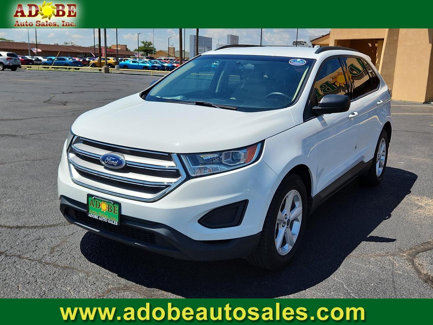 2018 Oxford White /Ebony, cloth Ford Edge SE (2FMPK3G92JB) with an ENGINE: TWIN-SCROLL 2.0L ECOBOOST engine, located at 4711 Ave Q, Lubbock, TX, 79412, (806) 687-2362, 33.551304, -101.855293 - Photo#0