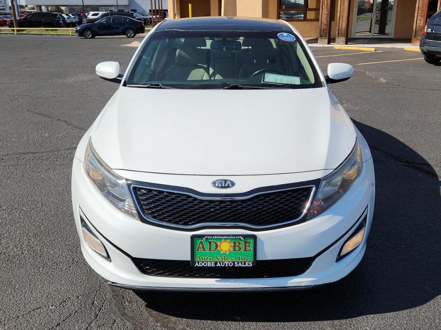 2015 Snow White Pearl /Gray Kia Optima EX (5XXGN4A79FG) with an Engine: 2.4L DOHC I4 GDI engine, located at 4711 Ave Q, Lubbock, TX, 79412, (806) 687-2362, 33.551304, -101.855293 - Photo#7