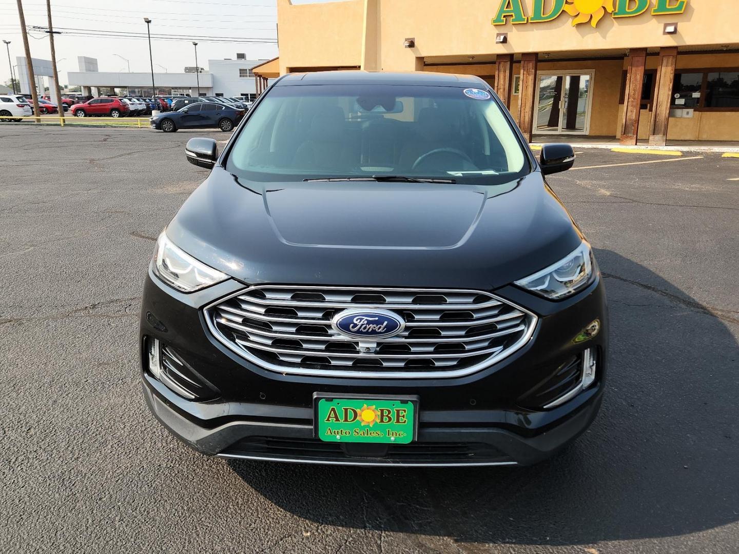 2019 Agate Black /Ceramic, premium leather Ford Edge Titanium (2FMPK3K97KB) with an ENGINE: TWIN-SCROLL 2.0L ECOBOOST engine, located at 4711 Ave Q, Lubbock, TX, 79412, (806) 687-2362, 33.551304, -101.855293 - Photo#7