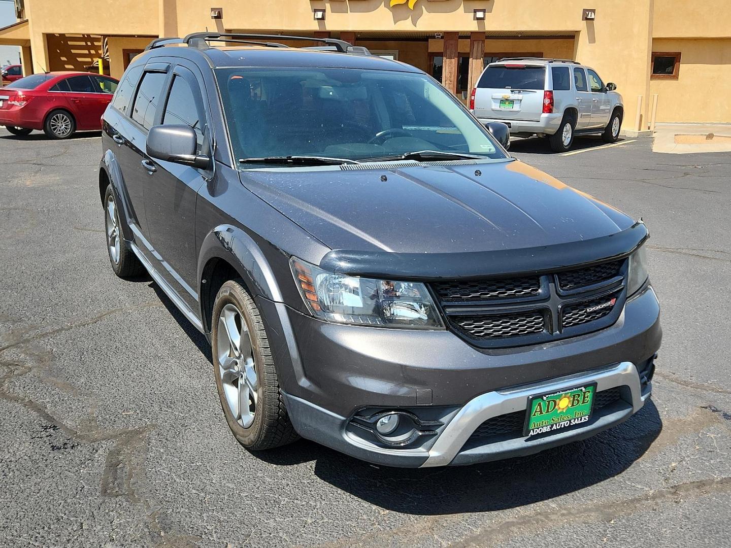 2016 Granite Crystal Metallic Clear Coat /Black, leather Dodge Journey Crossroad Plus (3C4PDCGB0GT) with an ENGINE: 2.4L I4 DOHC 16V DUAL VVT engine, located at 4711 Ave Q, Lubbock, TX, 79412, (806) 687-2362, 33.551304, -101.855293 - Photo#5