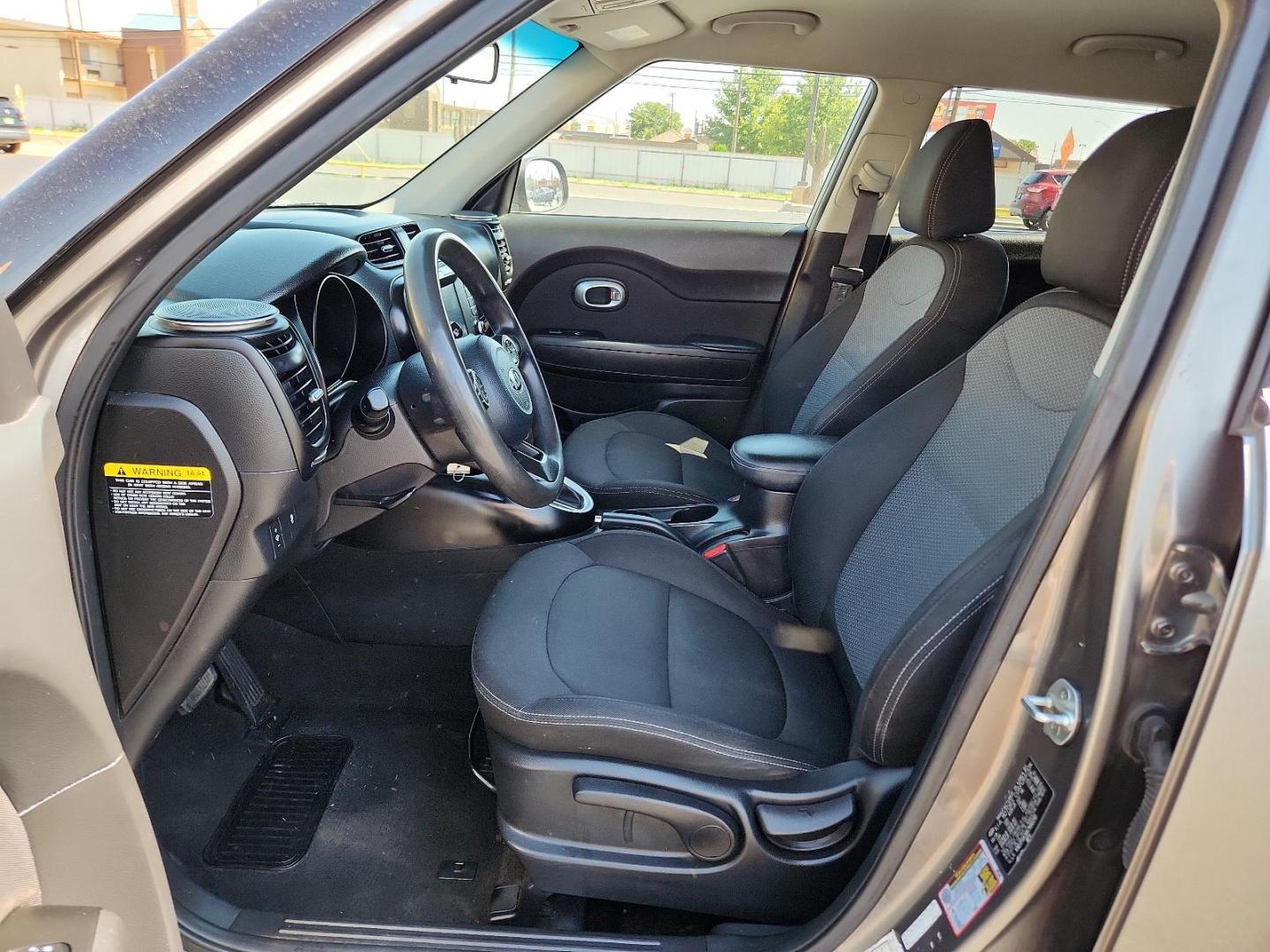 2019 Titanium Gray /Black, cloth Kia Soul + (KNDJP3A56K7) with an Engine: 2.0L GDI DOHC Dual CVVT I4 engine, located at 4711 Ave Q, Lubbock, TX, 79412, (806) 687-2362, 33.551304, -101.855293 - Photo#10