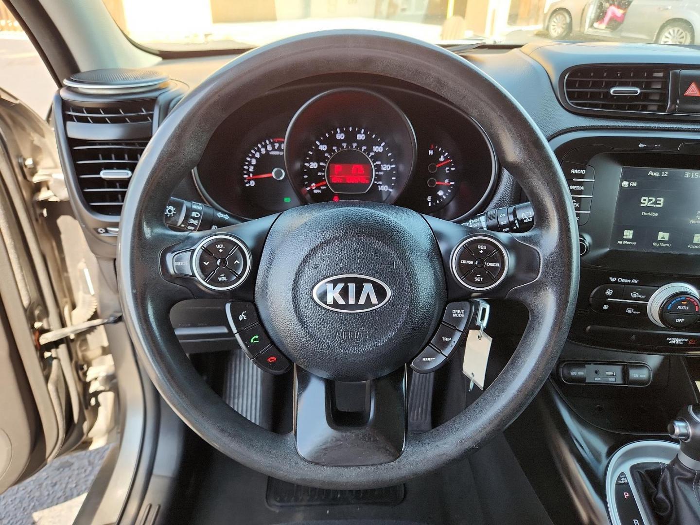 2019 Titanium Gray /Black, cloth Kia Soul + (KNDJP3A56K7) with an Engine: 2.0L GDI DOHC Dual CVVT I4 engine, located at 4711 Ave Q, Lubbock, TX, 79412, (806) 687-2362, 33.551304, -101.855293 - Photo#16