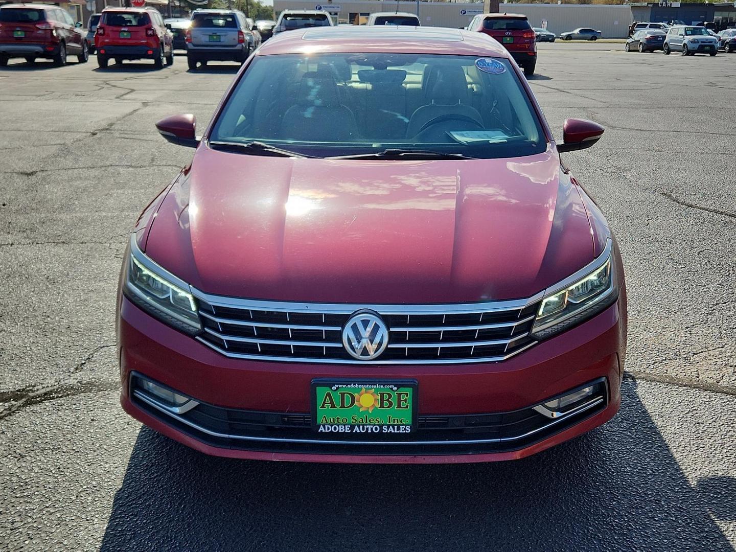 2017 Fortana Red /Titan Black, leatherette Volkswagen Passat 1.8T SE w/Technology (1VWGT7A33HC) with an Engine: 1.8L TSI 170 HP 16V Turbo 4-Cylinder -inc: direct injection engine, located at 4711 Ave Q, Lubbock, TX, 79412, (806) 687-2362, 33.551304, -101.855293 - Photo#7