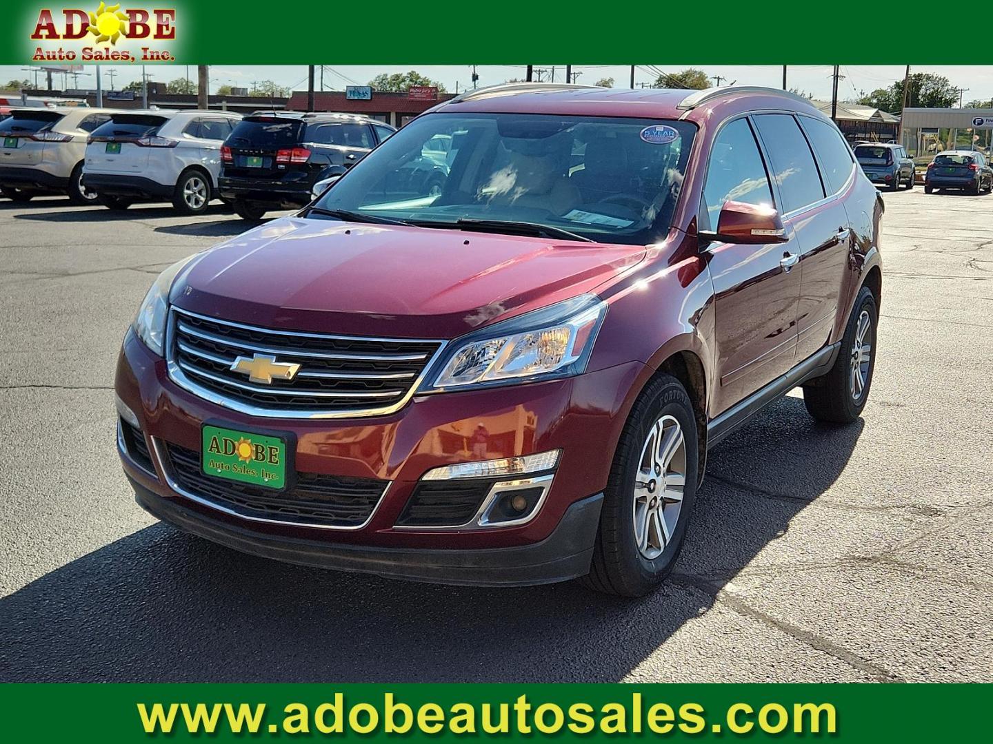 2016 Red /Gray Chevrolet Traverse LT (1GNKRHKD3GJ) with an ENGINE, 3.6L SIDI V6 engine, located at 4711 Ave Q, Lubbock, TX, 79412, (806) 687-2362, 33.551304, -101.855293 - Photo#0