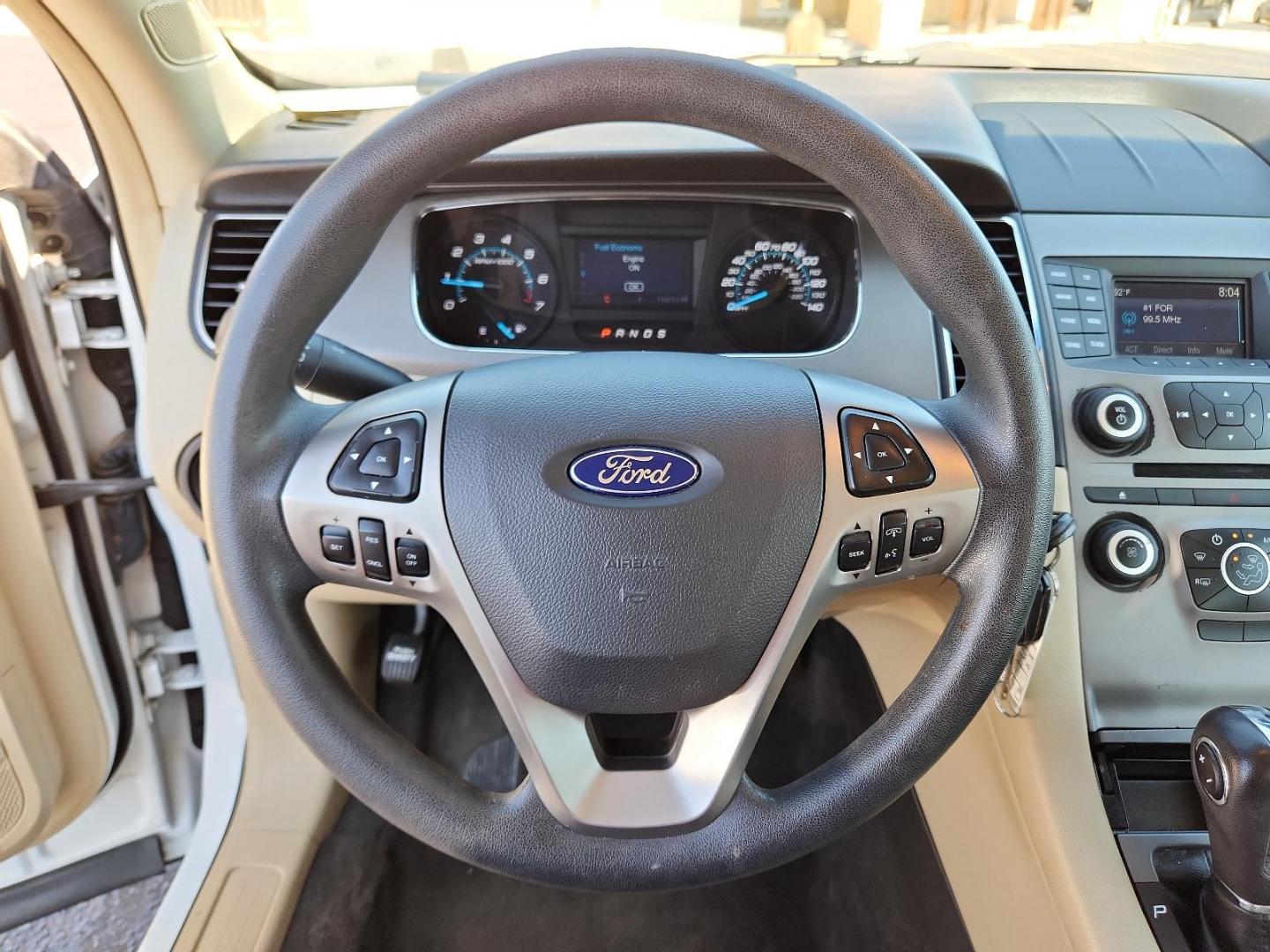 2016 Oxford White /Dune, cloth Ford Taurus SE (1FAHP2D83GG) with an ENGINE: 3.5L TI-VCT V6 (FFV) engine, located at 4711 Ave Q, Lubbock, TX, 79412, (806) 687-2362, 33.551304, -101.855293 - Photo#15