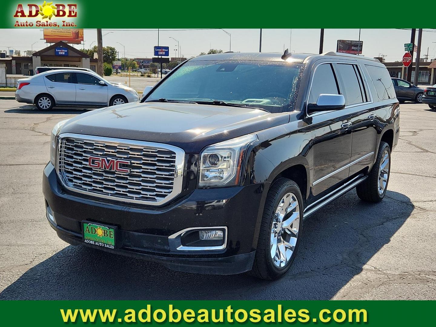 2018 Onyx Black /Jet Black, leather GMC Yukon XL Denali (1GKS2HKJ3JR) with an ENGINE, 6.2L ECOTEC3 V8 engine, located at 4711 Ave Q, Lubbock, TX, 79412, (806) 687-2362, 33.551304, -101.855293 - Photo#0