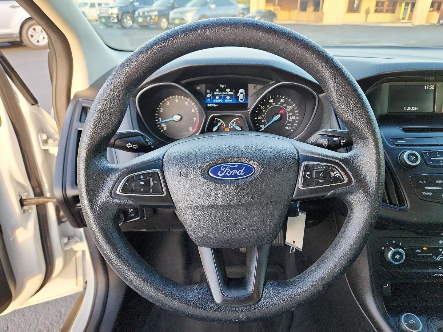 2017 Oxford White - YZ /Charcoal Black - YW Ford Focus S (1FADP3E20HL) with an ENGINE: 2.0L I-4 GDI TI-VCT FLEX FUEL engine, located at 4711 Ave Q, Lubbock, TX, 79412, (806) 687-2362, 33.551304, -101.855293 - Photo#17