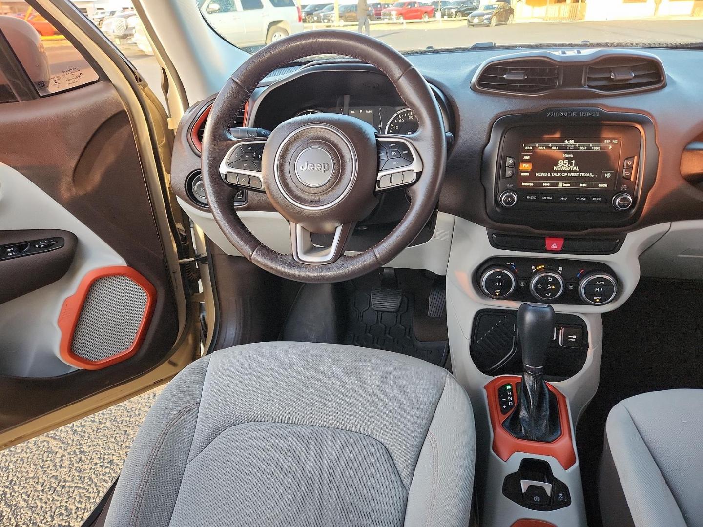 2015 Tan /Gray Jeep Renegade SPORT UTILITY 4-DR (ZACCJABT0FP) , located at 4711 Ave Q, Lubbock, TX, 79412, (806) 687-2362, 33.551304, -101.855293 - Photo#8