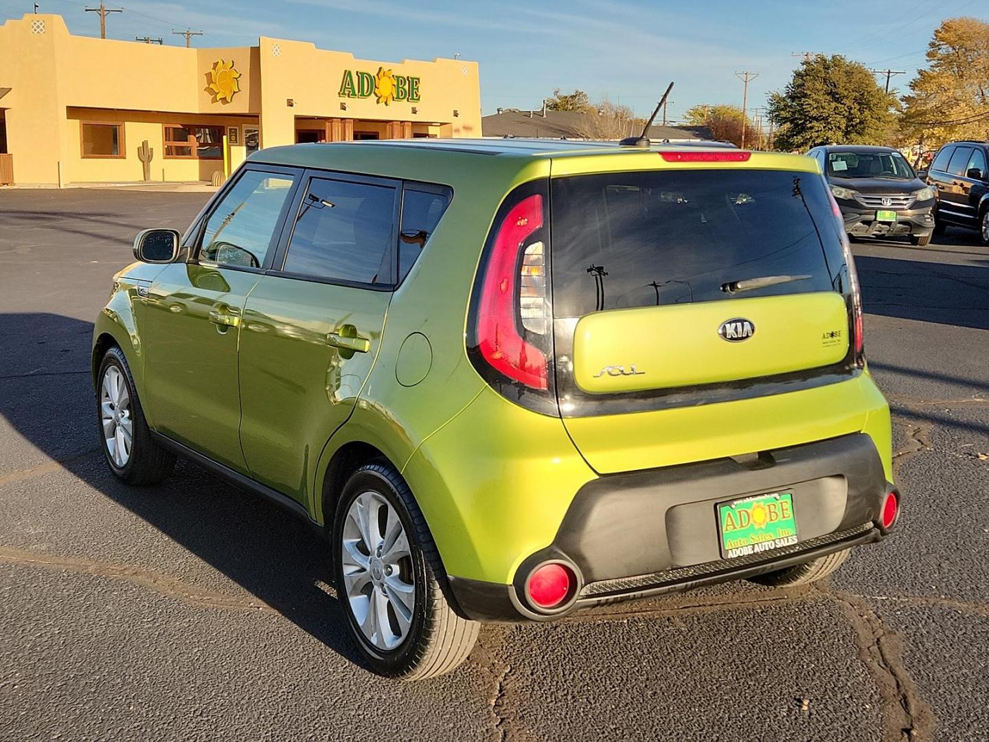 2015 Alien II - AE3 /Black - EQ Kia Soul + (KNDJP3A51F7) with an 2.0L L4 DOHC 16V engine, located at 4711 Ave Q, Lubbock, TX, 79412, (806) 687-2362, 33.551304, -101.855293 - Photo#2