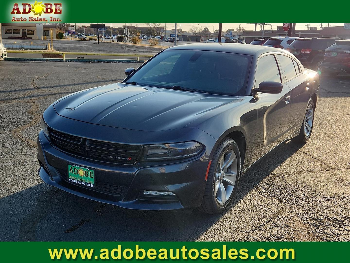 2018 Maximum Steel Metallic Clear Coat Dodge Charger SXT Plus (2C3CDXHG0JH) with an ENGINE: 3.6L V6 24V VVT engine, located at 4711 Ave Q, Lubbock, TX, 79412, (806) 687-2362, 33.551304, -101.855293 - Photo#0