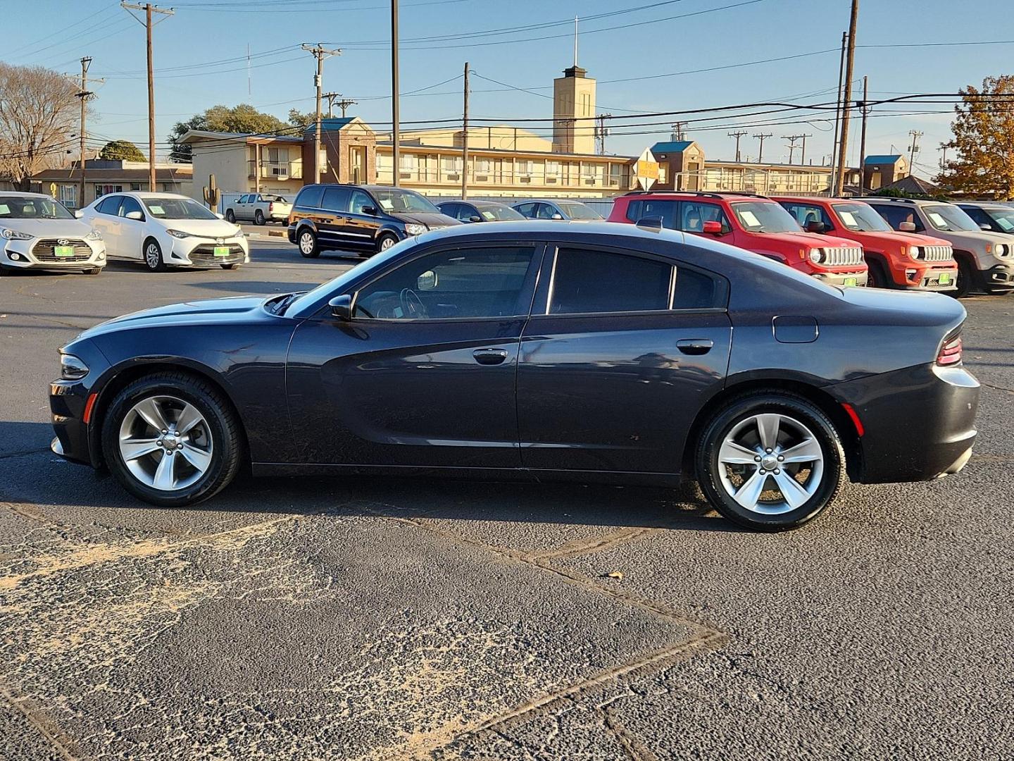 2018 Maximum Steel Metallic Clear Coat Dodge Charger SXT Plus (2C3CDXHG0JH) with an ENGINE: 3.6L V6 24V VVT engine, located at 4711 Ave Q, Lubbock, TX, 79412, (806) 687-2362, 33.551304, -101.855293 - Photo#1