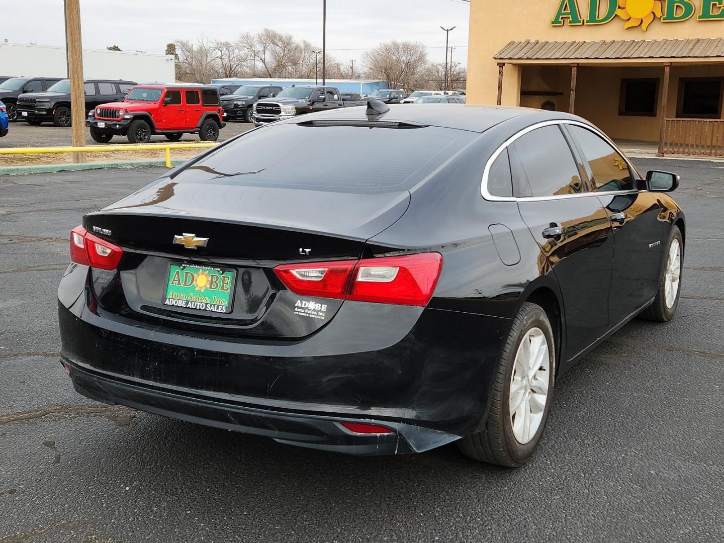 2016 BLACK Chevrolet Malibu LT (1G1ZE5STXGF) with an ENGINE, 1.5L TURBO DOHC 4-CYLINDER DI engine, located at 4711 Ave Q, Lubbock, TX, 79412, (806) 687-2362, 33.551304, -101.855293 - Photo#3