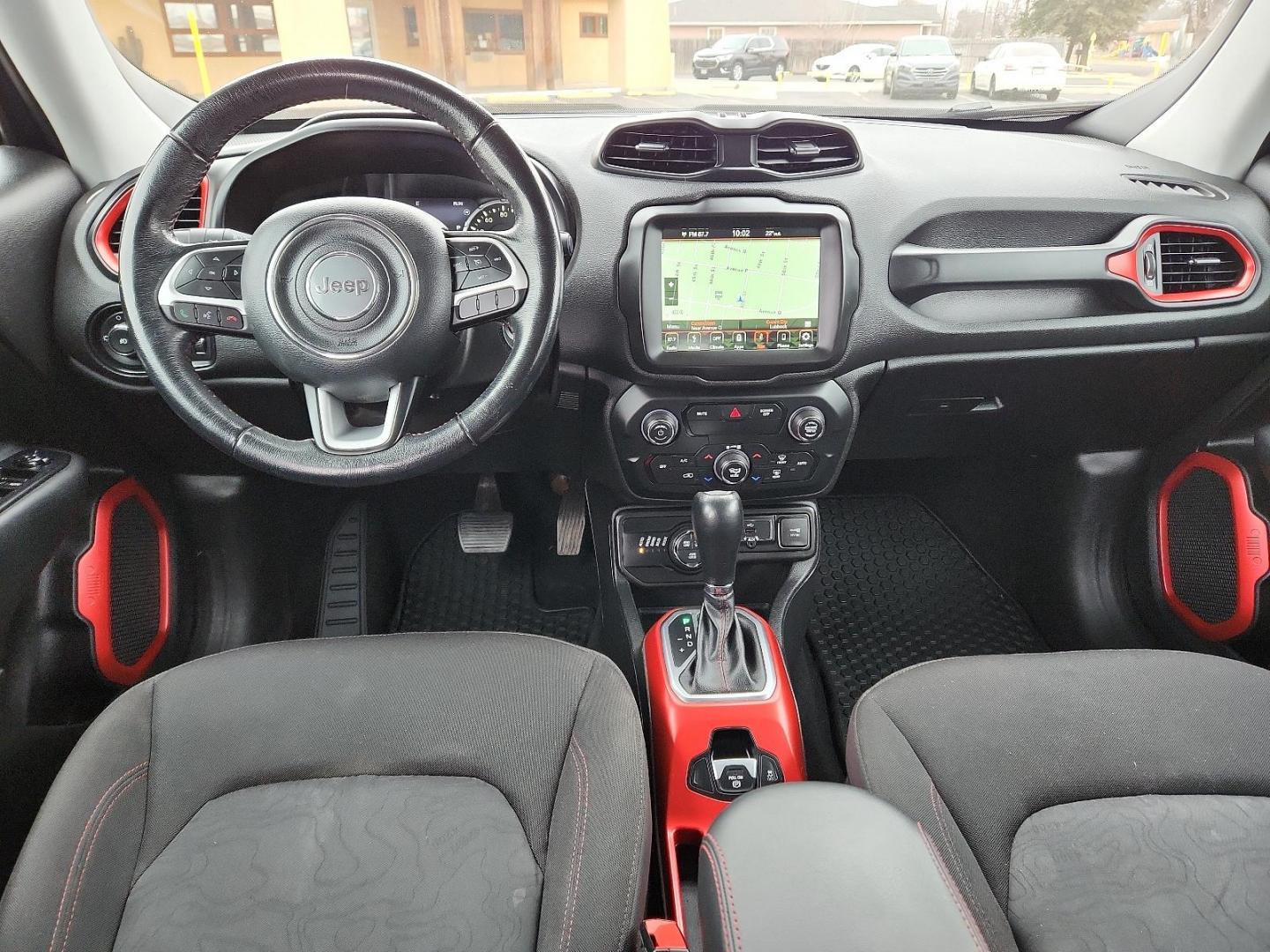 2018 BLUE Jeep Renegade Trailhawk (ZACCJBCB5JP) with an ENGINE: 2.4L I4 ZERO EVAP M-AIR engine, located at 4711 Ave Q, Lubbock, TX, 79412, (806) 687-2362, 33.551304, -101.855293 - Photo#10