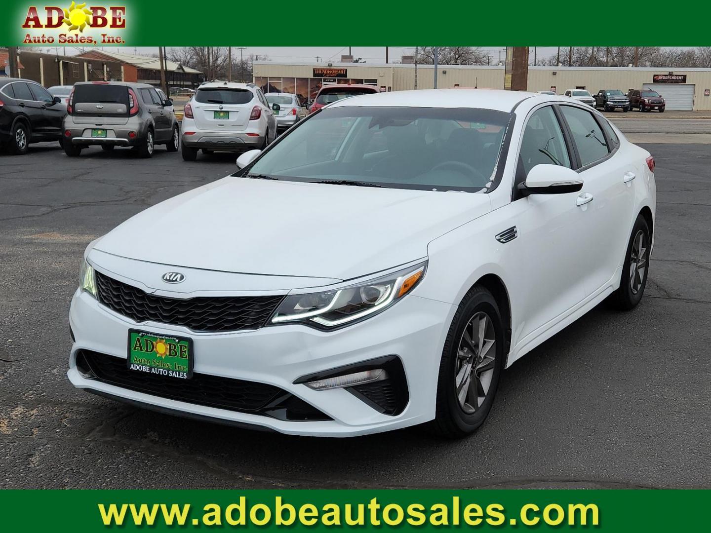 2020 WHITE Kia Optima LX (5XXGT4L34LG) with an Engine: 2.4L DOHC I4 GDI engine, located at 4711 Ave Q, Lubbock, TX, 79412, (806) 687-2362, 33.551304, -101.855293 - Photo#0