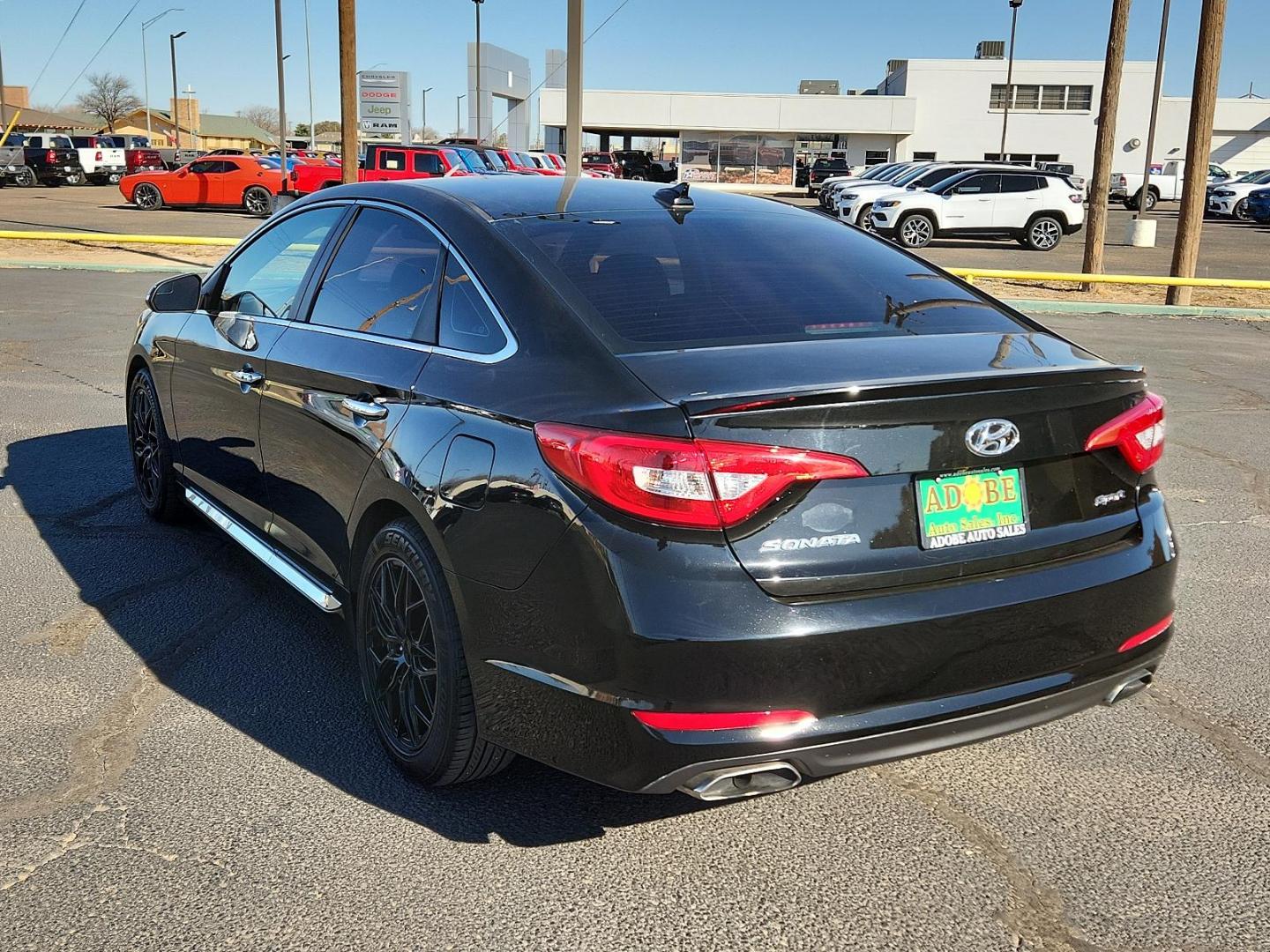 2017 BLACK Hyundai Sonata Sport (5NPE34AF9HH) with an Engine: 2.4L GDI 4-Cylinder engine, located at 4711 Ave Q, Lubbock, TX, 79412, (806) 687-2362, 33.551304, -101.855293 - Photo#2