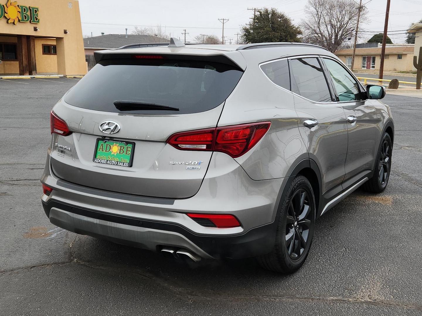 2018 GRAY Hyundai Santa Fe Sport 2.0T Ultimate (5XYZW4LA7JG) with an Engine: 2.0L Turbo-GDI DOHC 16-Valve I4 engine, located at 4711 Ave Q, Lubbock, TX, 79412, (806) 687-2362, 33.551304, -101.855293 - Photo#3